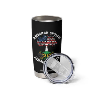 American Grown Jamaican Roots Tumbler Cup Retro USA Jamaica Flag TS10 Print Your Wear