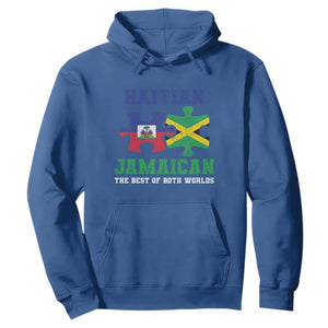 Haitian Jamaican Roots Hoodie Haiti Jamaica Combo Puzzle TS10 Royal Blue Print Your Wear