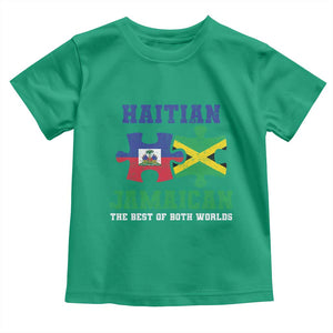 Haitian Jamaican Roots Toddler T Shirt Haiti Jamaica Combo Puzzle TS10 Irish Green Print Your Wear