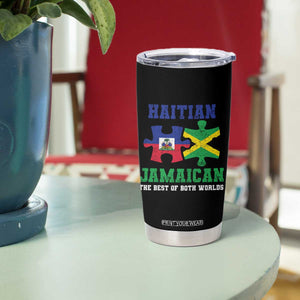 Haitian Jamaican Roots Tumbler Cup Haiti Jamaica Combo Puzzle TS10 Print Your Wear