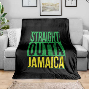 Straight Outta Jamaica Throw Blanket Cool Jamaican Travel Vacation TS10 Print Your Wear