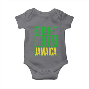 Straight Outta Jamaica Baby Onesie Cool Jamaican Travel Vacation TS10 Charcoal Print Your Wear