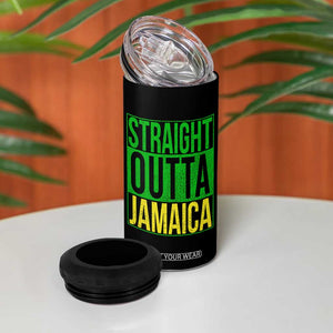 Straight Outta Jamaica 4 in 1 Can Cooler Tumbler Cool Jamaican Travel Vacation TS10 Print Your Wear