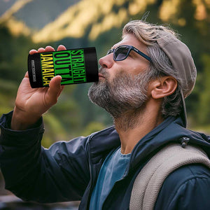 Straight Outta Jamaica 4 in 1 Can Cooler Tumbler Cool Jamaican Travel Vacation TS10 Print Your Wear