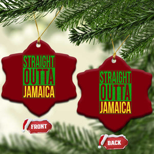 Straight Outta Jamaica Ceramic Ornament Cool Jamaican Travel Vacation TS10 Print Your Wear