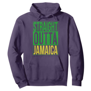 Straight Outta Jamaica Hoodie Cool Jamaican Travel Vacation TS10 Purple Print Your Wear