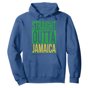 Straight Outta Jamaica Hoodie Cool Jamaican Travel Vacation TS10 Royal Blue Print Your Wear