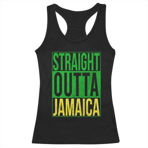 Straight Outta Jamaica Racerback Tank Top Cool Jamaican Travel Vacation TS10 Black Print Your Wear