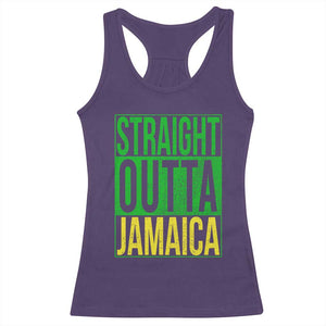 Straight Outta Jamaica Racerback Tank Top Cool Jamaican Travel Vacation TS10 Purple Print Your Wear