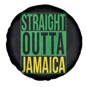 Straight Outta Jamaica Spare Tire Cover Cool Jamaican Travel Vacation TS10 Print Your Wear