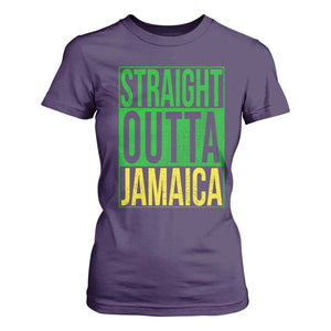 Straight Outta Jamaica T Shirt For Women Cool Jamaican Travel Vacation TS10 Purple Print Your Wear
