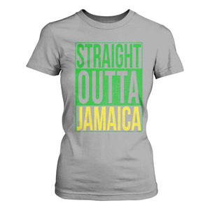 Straight Outta Jamaica T Shirt For Women Cool Jamaican Travel Vacation TS10 Sport Gray Print Your Wear