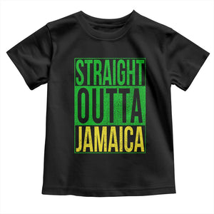 Straight Outta Jamaica Toddler T Shirt Cool Jamaican Travel Vacation TS10 Black Print Your Wear