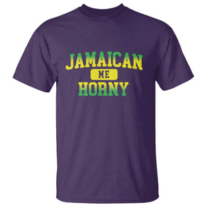 Jamaican Me Horny T Shirt Funny Caribbean Party TS10 Purple Print Your Wear