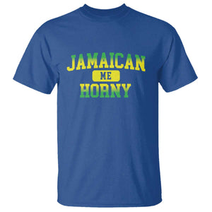 Jamaican Me Horny T Shirt Funny Caribbean Party TS10 Royal Blue Print Your Wear
