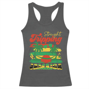 Jamaica Vacation Racerback Tank Top Straight Trippin Jamaica Family Girls Trip TS10 Dark Heather Print Your Wear