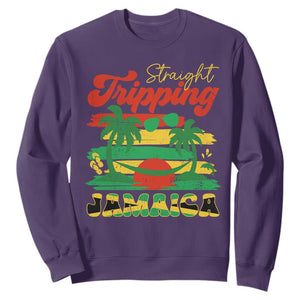 Jamaica Vacation Sweatshirt Straight Trippin Jamaica Family Girls Trip TS10 Purple Print Your Wear