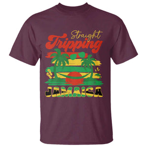Jamaica Vacation T Shirt Straight Trippin Jamaica Family Girls Trip TS10 Maroon Print Your Wear