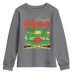 Jamaica Vacation Youth Sweatshirt Straight Trippin Jamaica Family Girls Trip TS10 Charcoal Print Your Wear