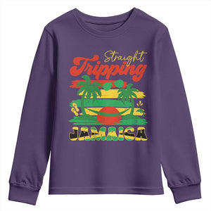 Jamaica Vacation Youth Sweatshirt Straight Trippin Jamaica Family Girls Trip TS10 Purple Print Your Wear