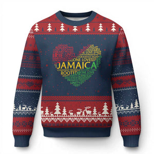 Jamaica Reggae Ugly Christmas Sweater One Love Rasta Culture TS10 Navy Red Print Your Wear