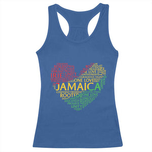 Jamaica Reggae Racerback Tank Top One Love Rasta Culture TS10 Royal Blue Print Your Wear