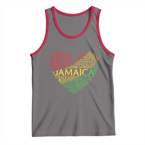 Jamaica Reggae Tank Top One Love Rasta Culture TS10 Deep Heather Red Print Your Wear