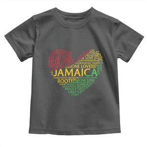Jamaica Reggae Toddler T Shirt One Love Rasta Culture TS10 Dark Heather Print Your Wear