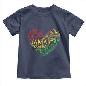 Jamaica Reggae Toddler T Shirt One Love Rasta Culture TS10 Navy Print Your Wear