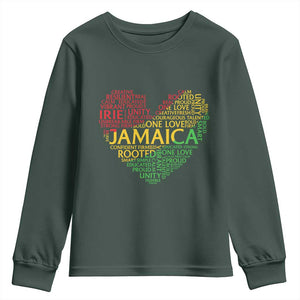Jamaica Reggae Youth Sweatshirt One Love Rasta Culture TS10 Dark Forest Green Print Your Wear
