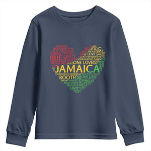 Jamaica Reggae Youth Sweatshirt One Love Rasta Culture TS10 Navy Print Your Wear