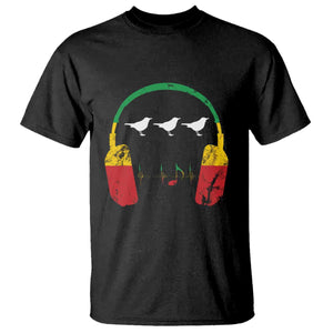 Little Birds T Shirt Rastafari Rasta Reggae Music Headphones Jamaican Pride TS10 Black Print Your Wear