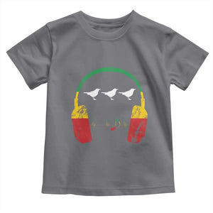 Little Birds Toddler T Shirt Rastafari Rasta Reggae Music Headphones Jamaican Pride TS10 Charcoal Print Your Wear