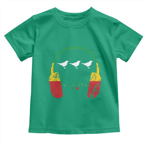 Little Birds Toddler T Shirt Rastafari Rasta Reggae Music Headphones Jamaican Pride TS10 Irish Green Print Your Wear
