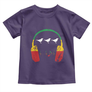 Little Birds Toddler T Shirt Rastafari Rasta Reggae Music Headphones Jamaican Pride TS10 Purple Print Your Wear