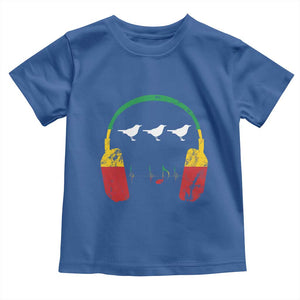 Little Birds Toddler T Shirt Rastafari Rasta Reggae Music Headphones Jamaican Pride TS10 Royal Blue Print Your Wear