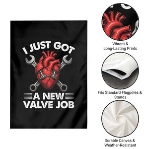 Cool Heart Surgery Survivor Garden Flag Funny Valve Job Coronary Bypass Artery Open Heart Surgery