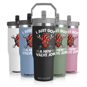 Cool Heart Surgery Survivor Flip Straw Tumbler Funny Valve Job Coronary Bypass Artery Open Heart Surgery