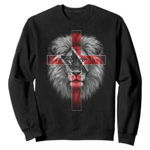 Lion of Judah Cross Trinidadian Flag Sweatshirt Christian Faith Trini Trinidad And Tobago Pride