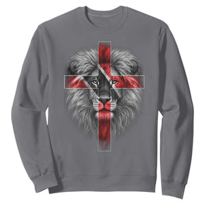 Lion of Judah Cross Trinidadian Flag Sweatshirt Christian Faith Trini Trinidad And Tobago Pride