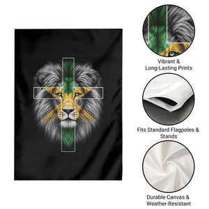Lion of Judah Cross Jamaica Flag Garden Flag Christian Faith Jamaican Pride