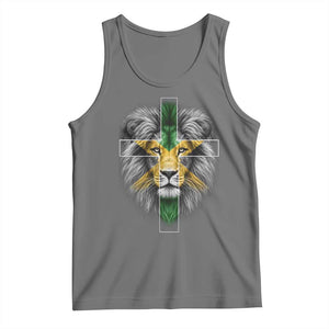 Lion of Judah Cross Jamaica Flag Tank Top Christian Faith Jamaican Pride