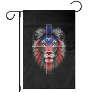 Lion of Judah Cross Puerto Rico Flag Garden Flag Christian Faith Puerto Rican Pride