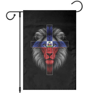 Lion of Judah Cross Haiti Flag Garden Flag Christian Faith Haitian Pride
