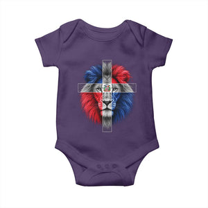 Lion of Judah Cross Dominican Republic Flag Baby Onesie Christian Faith Dominican Pride