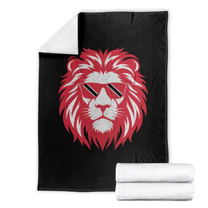 Trinidad and Tobago Lion Throw Blanket Vintage Caribbean Pride TS10 Black Print Your Wear
