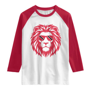 Trinidad and Tobago Lion Raglan Shirt Vintage Caribbean Pride TS10 White Red Print Your Wear