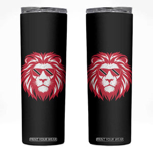 Trinidad and Tobago Lion Skinny Tumbler Vintage Caribbean Pride TS10 Black Print Your Wear