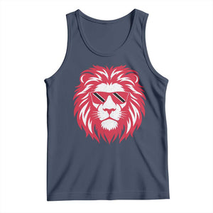 Trinidad and Tobago Lion Tank Top Vintage Caribbean Pride TS10 Navy Print Your Wear