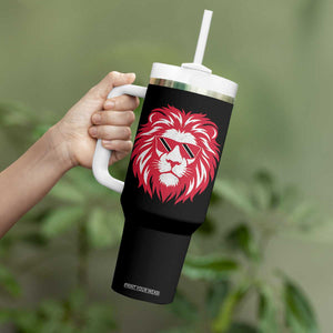 Trinidad and Tobago Lion Tumbler With Handle Vintage Caribbean Pride TS10 Print Your Wear